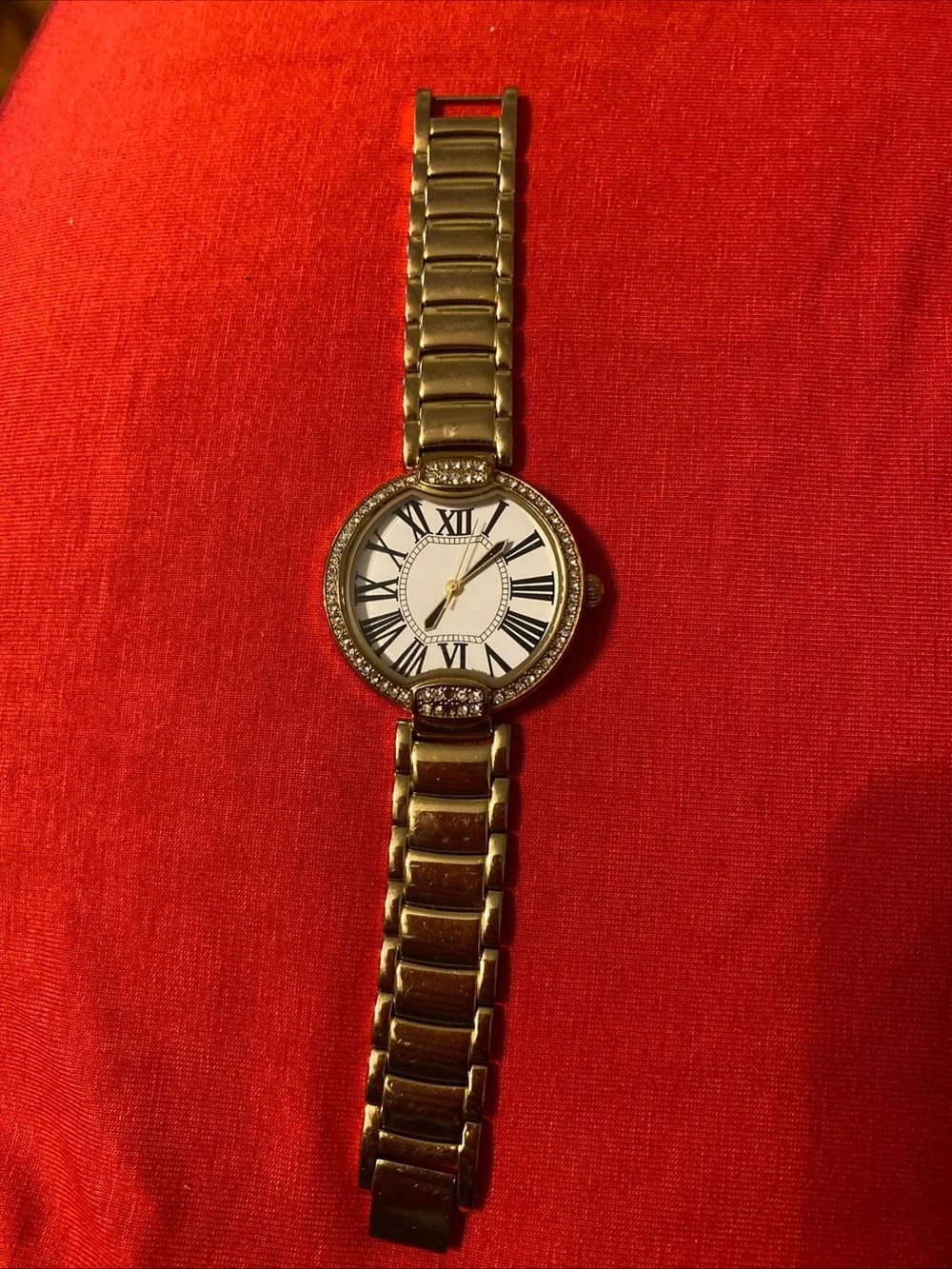 Classic Gold-Tone Women’s Watch with Roman Dial